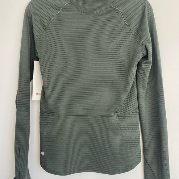 Lululemon ventscape half zip long sleeve khaki green running top - Picture 5 of 7